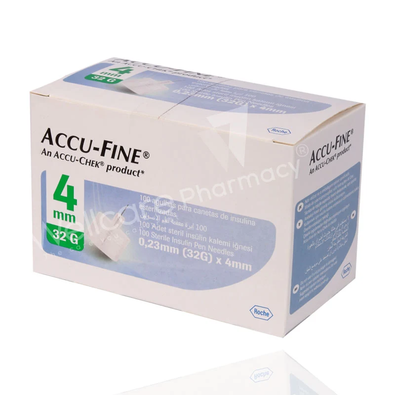 Accu Fine Pen Needle 32g 0.23x4mm 100'S