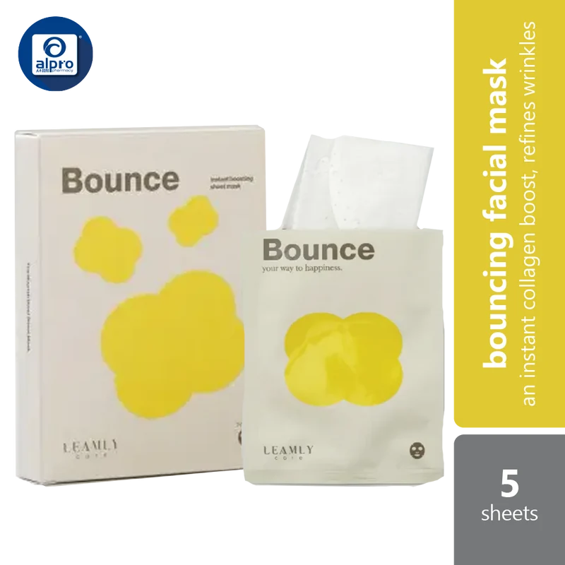 Leamly Care Bounce Instant Boosting Sheet Mask 5s | An Instant Collagen Boost