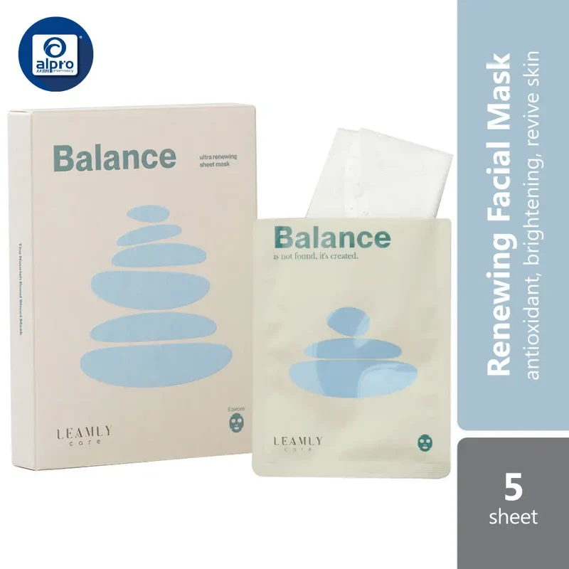 Leamly Care Balance Ultra Renewing Sheet Mask 5s | Recharges Dull And Tired Skin