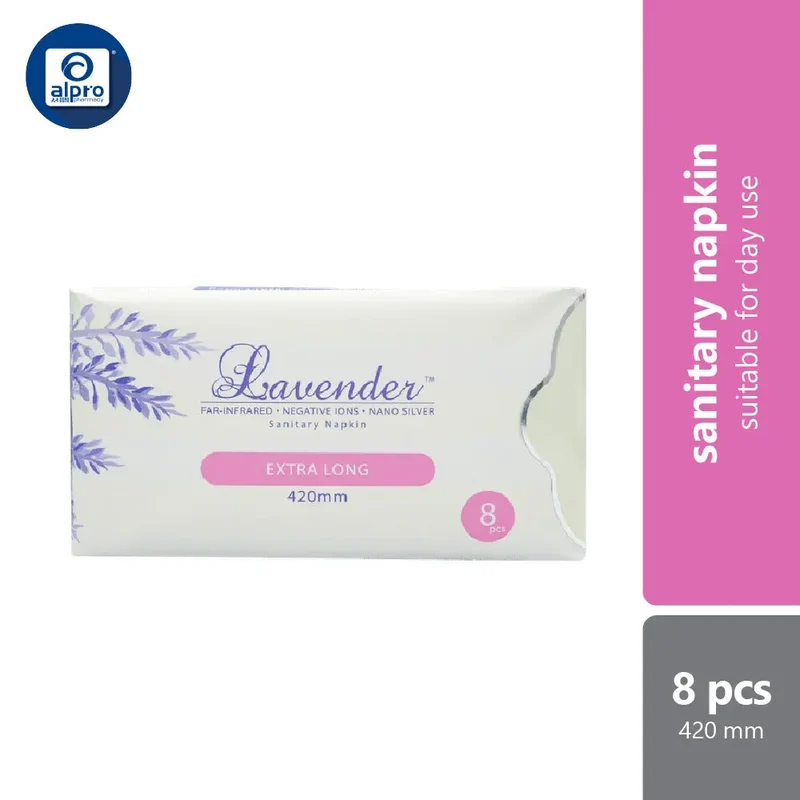 Lavender Sanitary Pad Extra Long 440mm 8s | To Provide Protection And Comfort