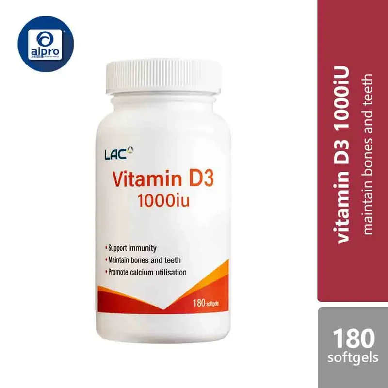 LAC Vitamin D3 1000iu 180s | Boost Immunity