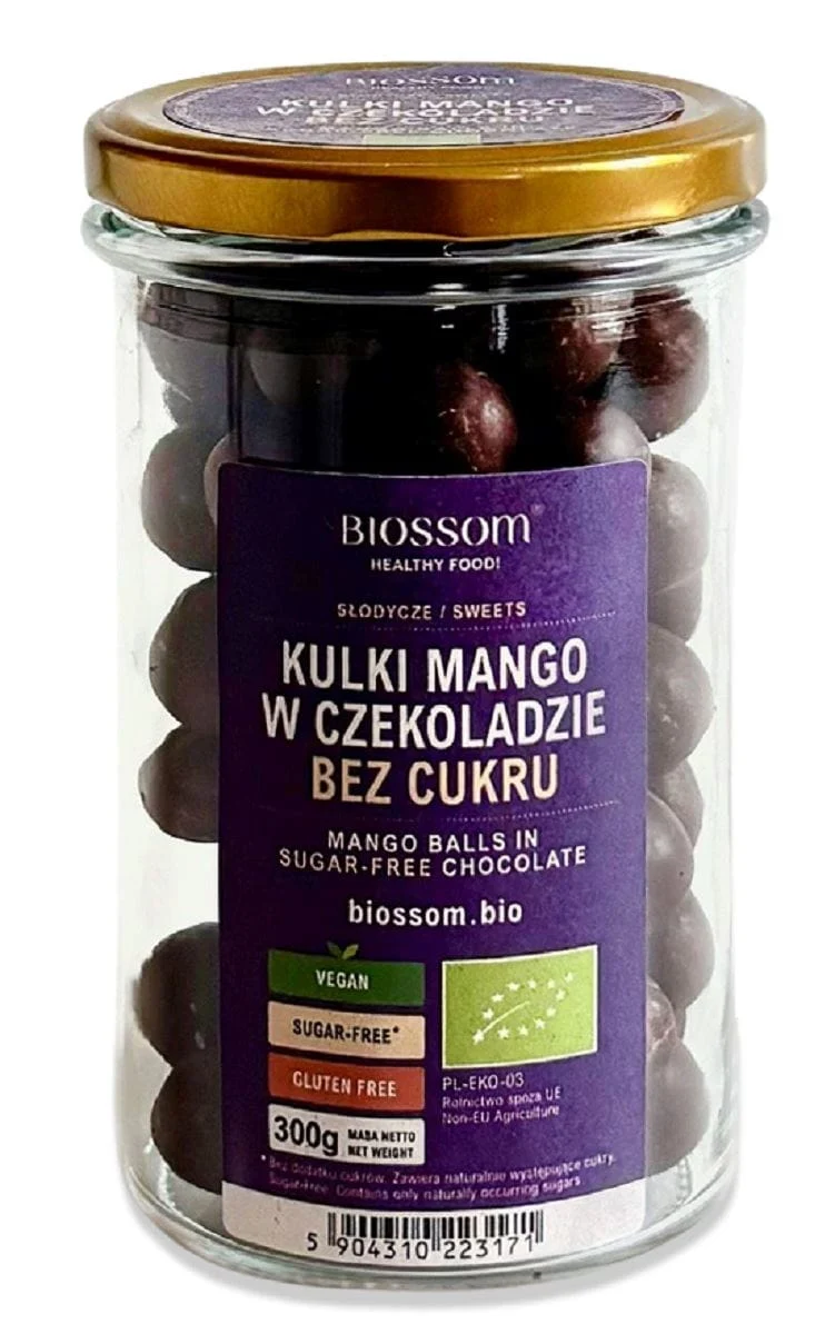 Glutenfreie Glutenfreie Schokoladen-Mango-Kugeln 300 g - BIOSSOM