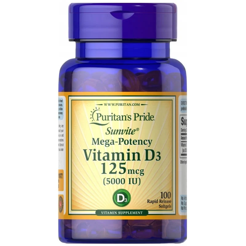 Puritaner Stolz Vitamin D3 5000 iu 100 K