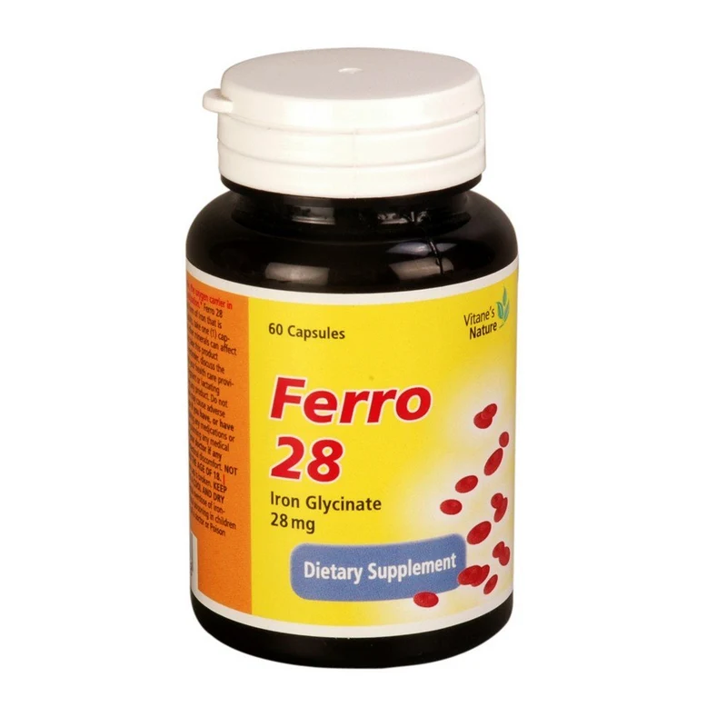 Vitane Ferro 28mg Capsules 60'S