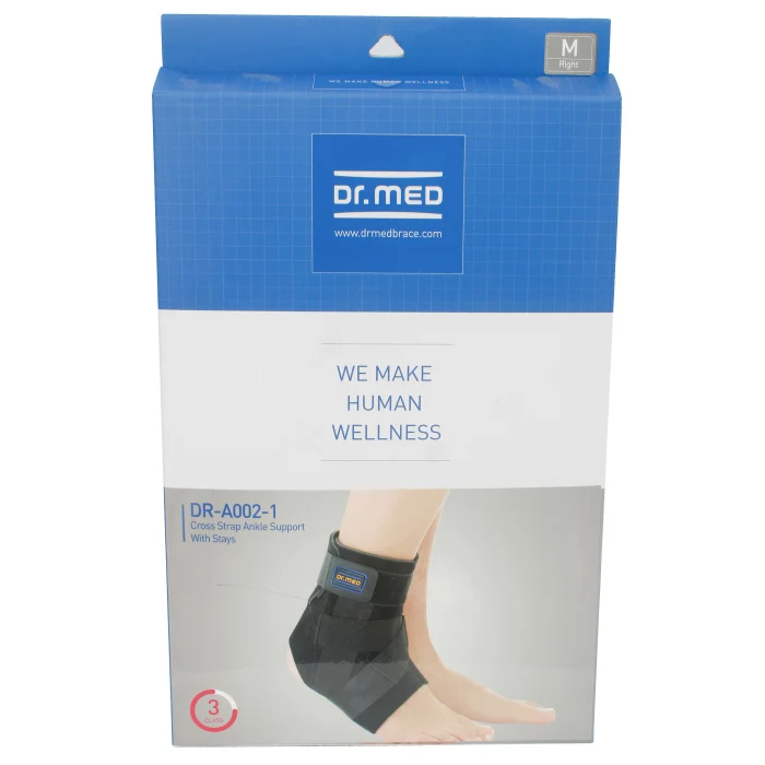 Dr-Med A002-1 Cross Strap Ankle Support With Stays(M)right