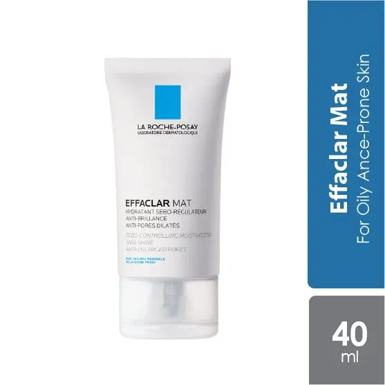 La Roche Posay Effaclar Mat Moisturiser 40ml | Mattifies Skin and Tightens Pores
