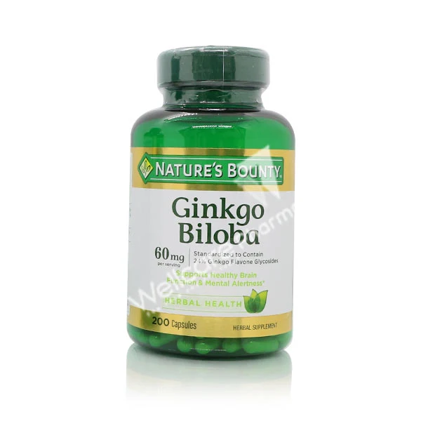 Natures Bounty Ginkobiloba 60mg Capsules 200'S