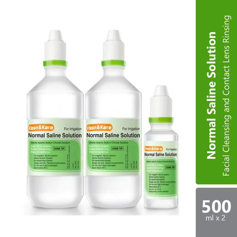 Klean & Kare Normal Saline Solution 500 ml x 2s with FREE 100ml
