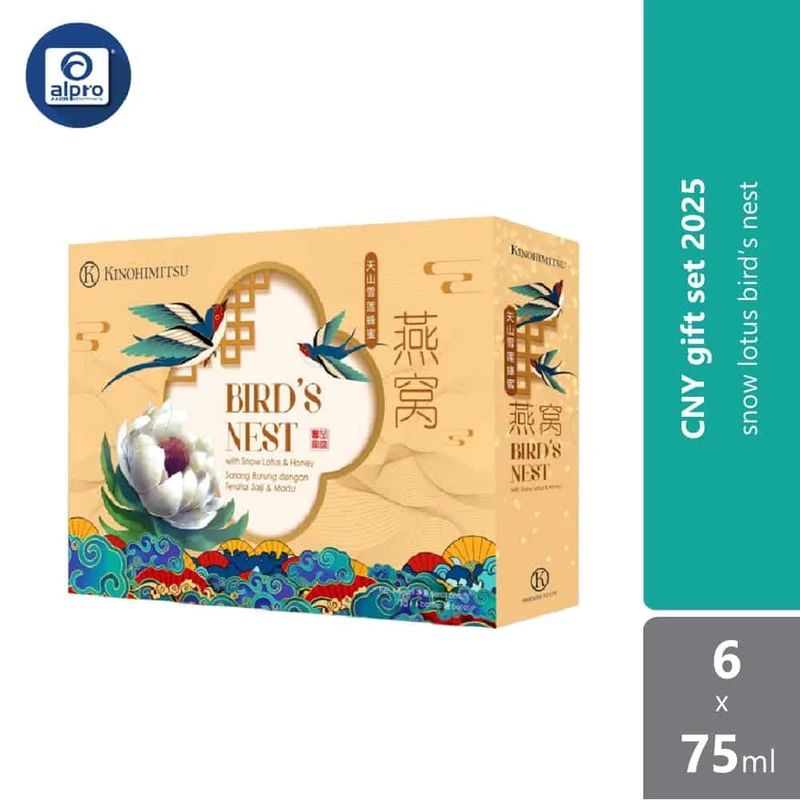 Kinohimitsu Snow Lotus Birds Nest 6x75ml | CNY Gift Set 2025