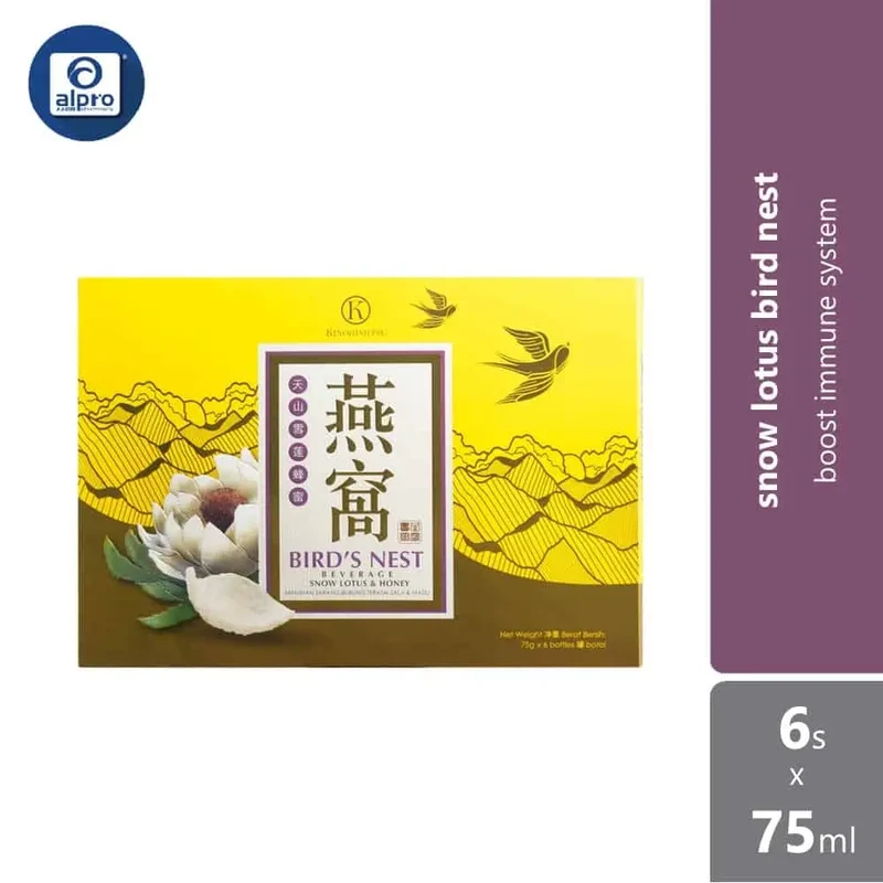 Kinohimitsu Snow Lotus Birds Nest 6x75ml (CNY 2025) | Boost Immune System