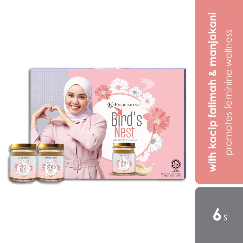Kinohimitsu Bird Nest Kacip Fatimah & Manjakani 75g 6s | Promote Feminine Wellness