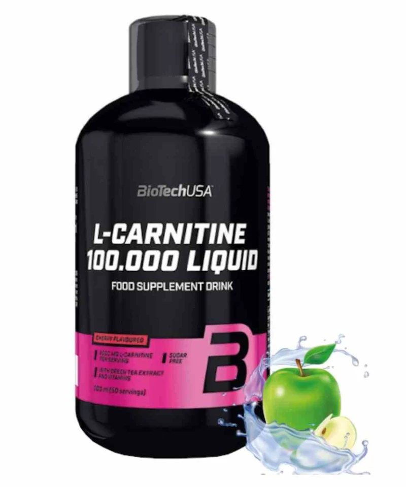 BioTech USA L-Carnitin 100.000 500ml Apfelgeschmack