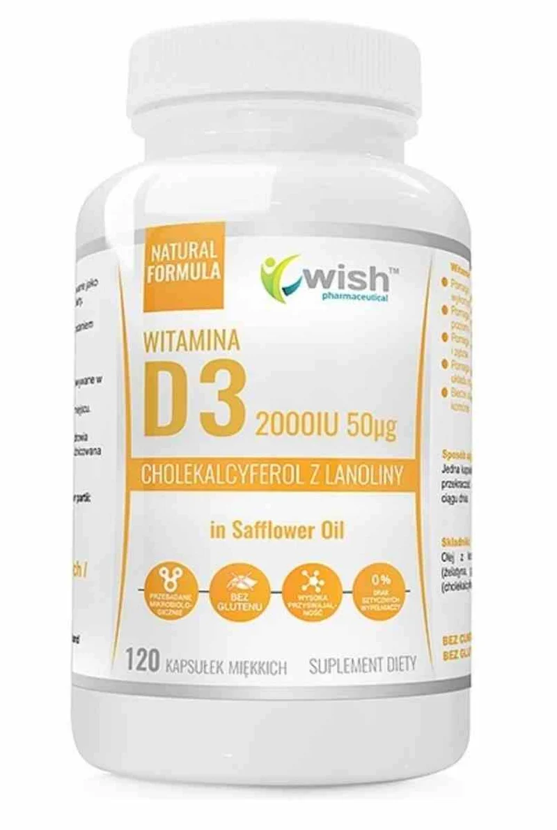 Wish Vitamin D3 2000IU 120 Kapseln