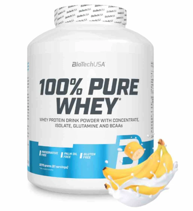 BioTech USA 100% reine Molke 2270g mit Bananengeschmack