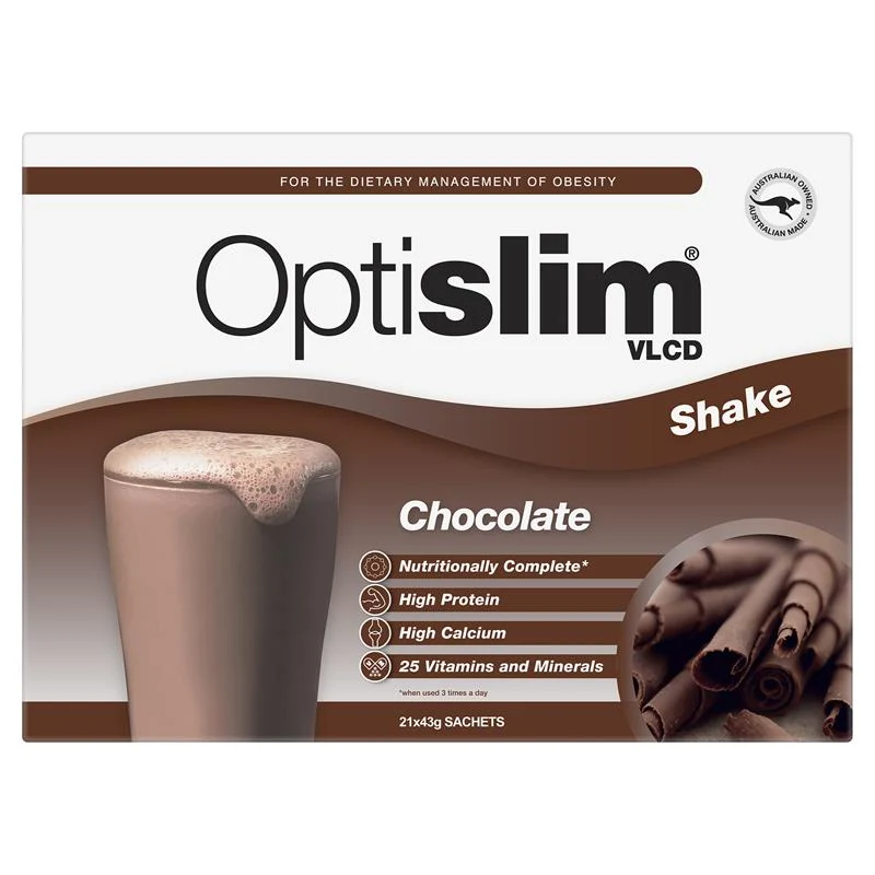 Optislim VLCD Meal Replacement Shake Chocolate 21 x 43g Sachets