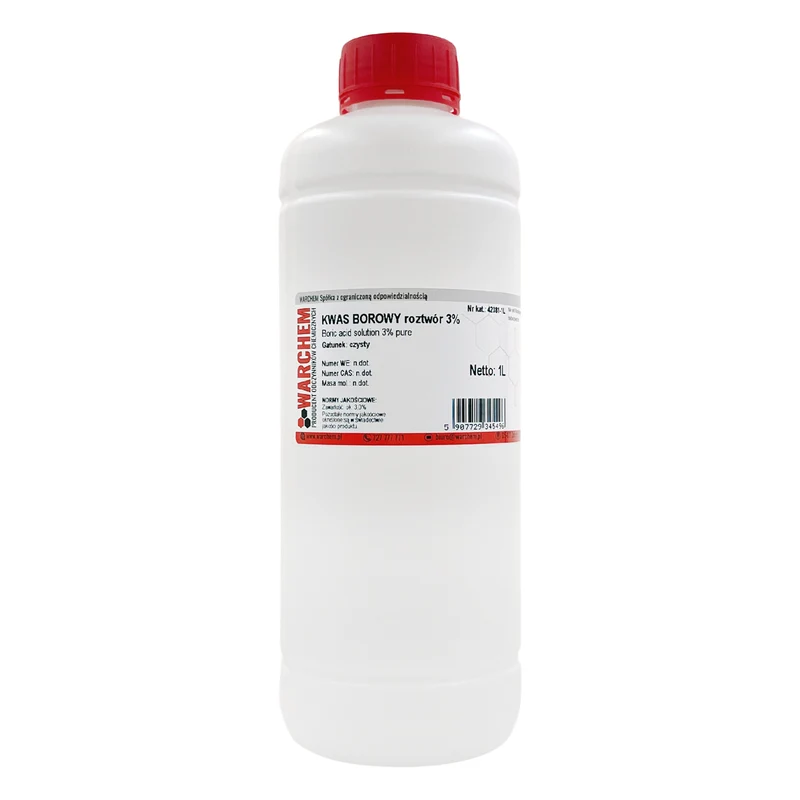 BORSÄURE 3%ige Lösung (BORWASSER) - rein 1 L WARCHEM