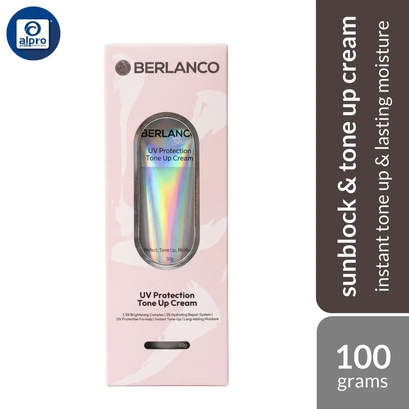 Berlanco Sunblock UV Protection Tone Up Cream 100g | Instant Tone Up & Long-Lasting Moisture