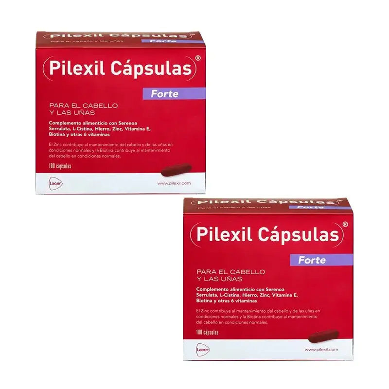 Pilexil Cápsulas Forte, Embalagem 2 x 100 Cápsulas