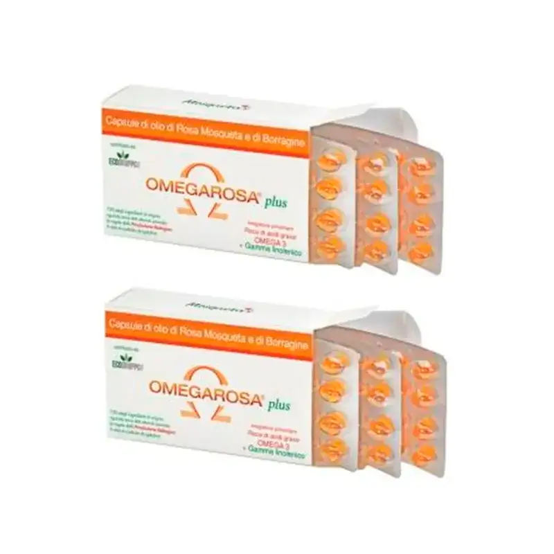 Mosqueta'S Omegarosa Plus , Embalagem 2 x 60 pérolas.