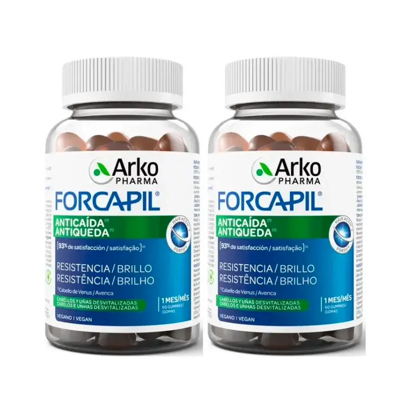 Arkopharma Forcapil Anti-Queda de Cabelo, Embalagem 2 x 60 Gomas