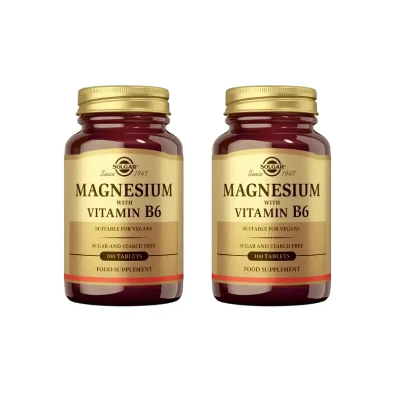 Solgar Magnésio + Vitamina B6, 2X100 Comprimidos