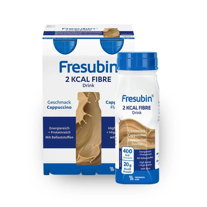 Fresubin 2 kcal Fibre Drink 4 x 200 ml | Förpackning (4 flaskor)