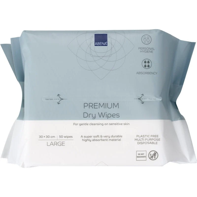 Engångstvättlappar ABENA Premium, 30x30 cm, Vit | Förpackning (50 stycken)