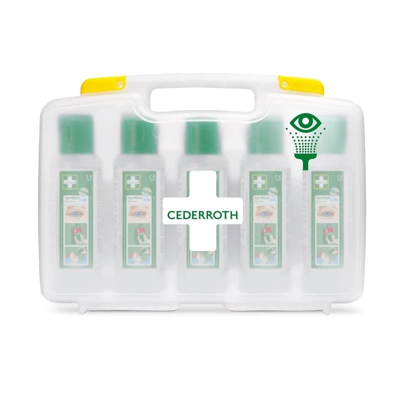 Cederroth Eye Rinse (5x500 ml) i det bärbara fallet. Byt ut Ref 7255 | Pack (1 bit)