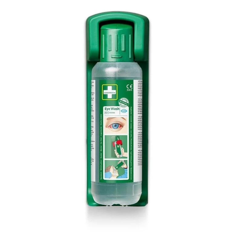 Väggfäste (för ögonsköljning 500 ml) Ett efterföljande skylt ingår i leveransomfånget | Pack (1 bit)