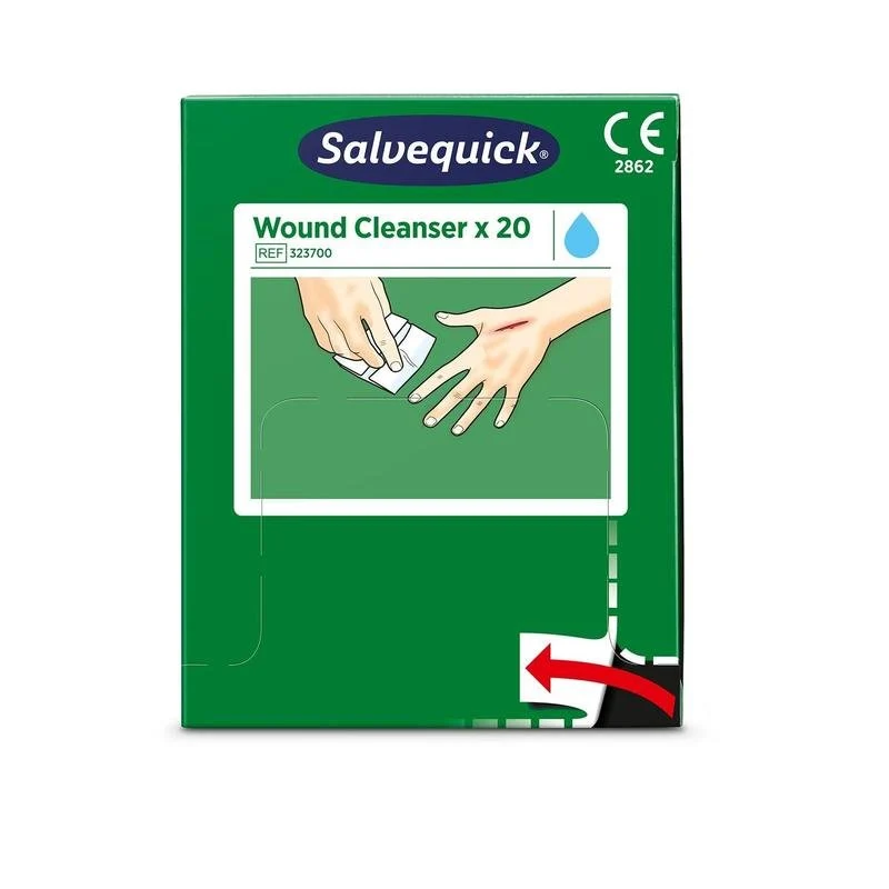Salvequick Savett Wound Cleaner (0,9% NACI, Sterile) 20 bitar | Pack (20 stycken)