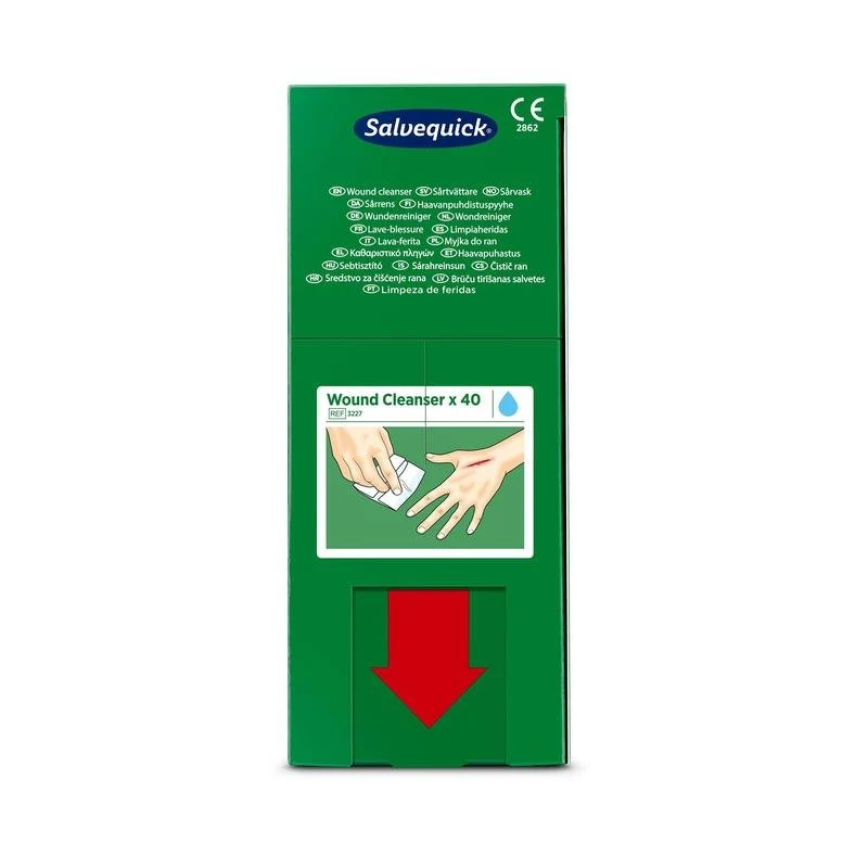 Salvequick Savett Wound Cleaner (0,9% NACI, Sterile) 40 bitar | Pack (40 stycken)