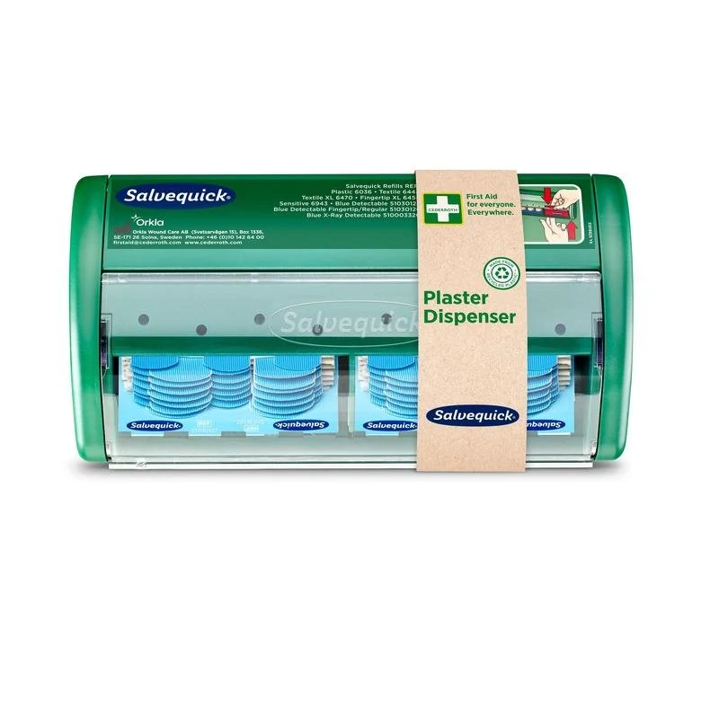 Salvequick -beläggningsdispenser, blå detekterbar | Pack (1 bit)