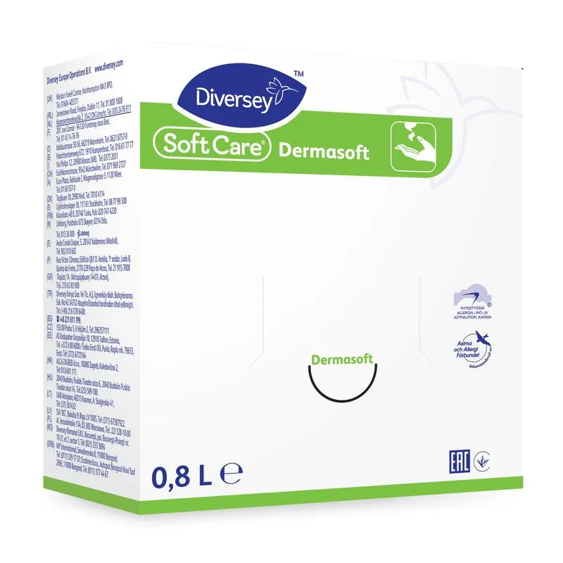 Soft Care Dermasoft, hudvårdskräm, paraben -fri | Kassering (800 ml)