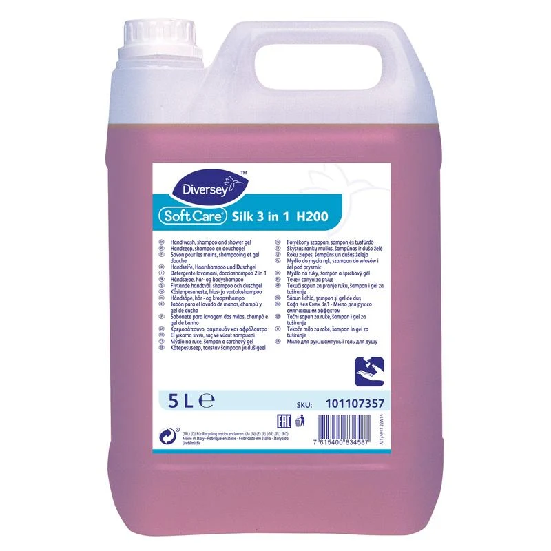 Soft Care Silk 3in1, Mild Soap Lotion för händer, kropp och hår | Kapsel (5 L)