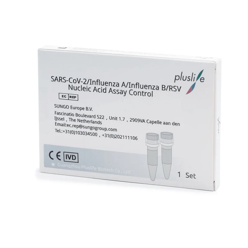 Pluslife SARS-COV-2/influensa A/influensa B/RSV nukleinsyran PCR CONTROL KIT | Pack (1 par)
