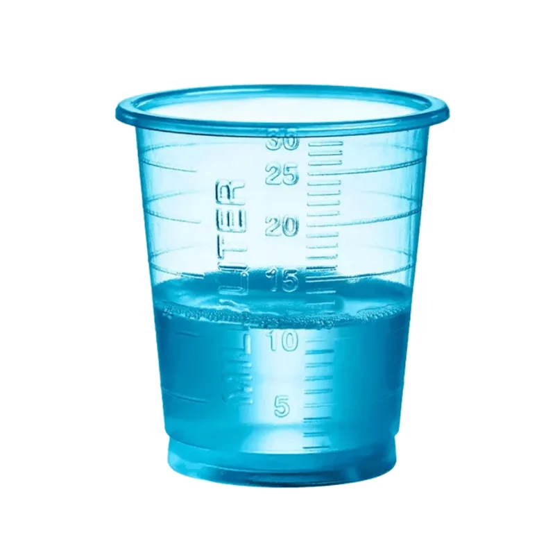 AMPRI MED-COMFORT PP ECO En gång medicinsk kopp 30 ml examen, olika färger | Kartong (60 påsar)