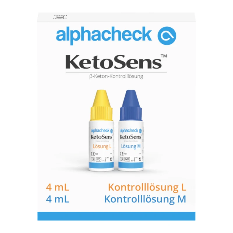 ALPHACHECK KETOSENS ß-ketonstyrningslösning L+M | Paket (2 flaskor)