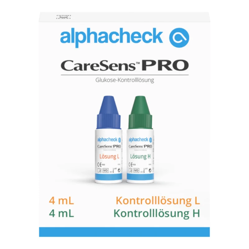 AlphaCheck Caresens Pro Control Solution L+H | Paket (2 flaskor)