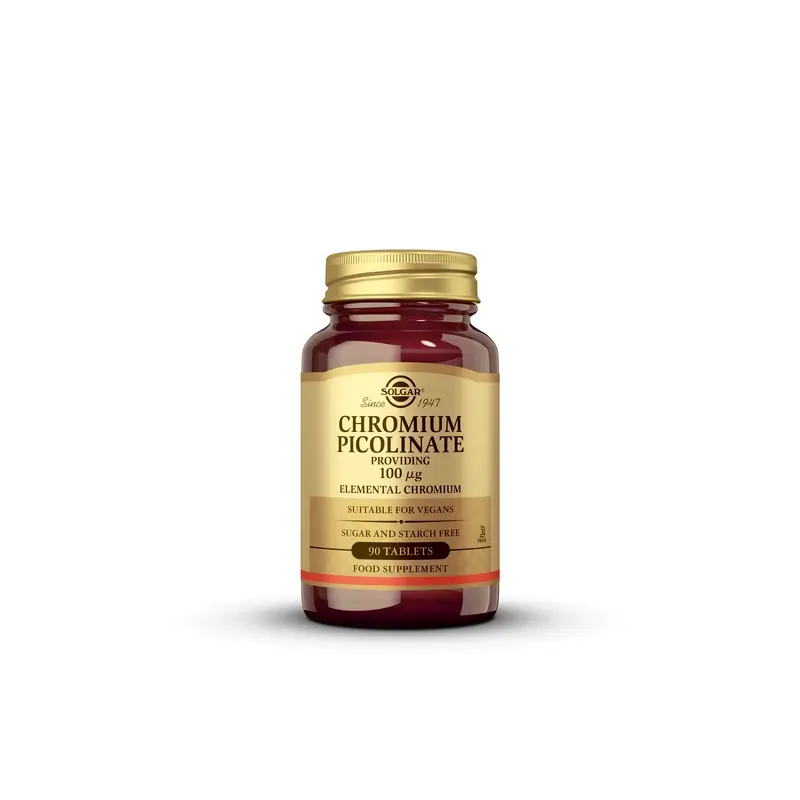 Solgar Chromium Picolinate 100 mcg, 90 comprimidos
