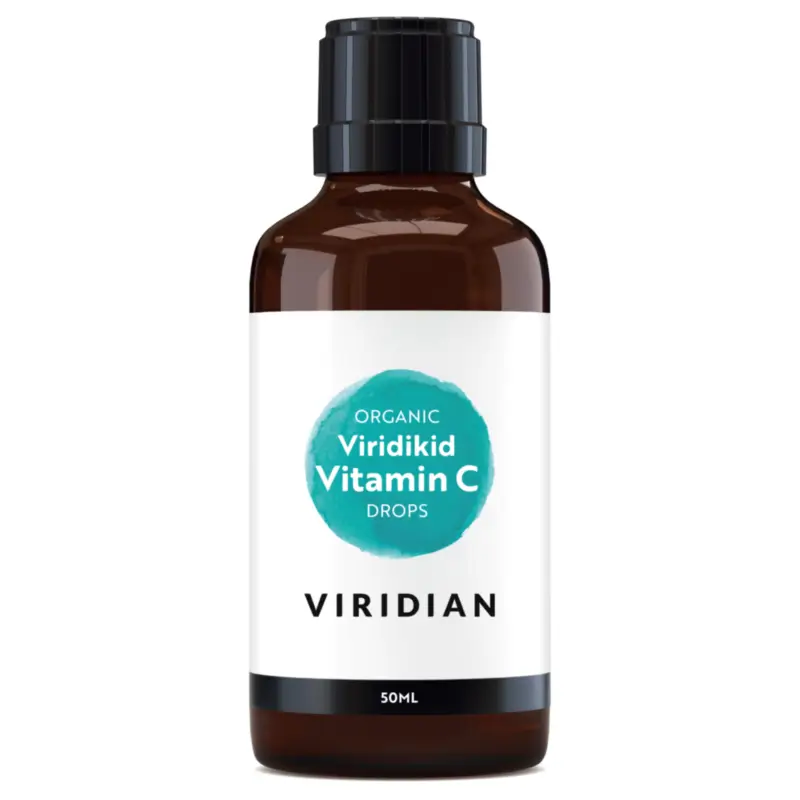 Viridian Viridikid Suplementos para crianças Viridikid Vitamina C biológica em gotas, 50 ml