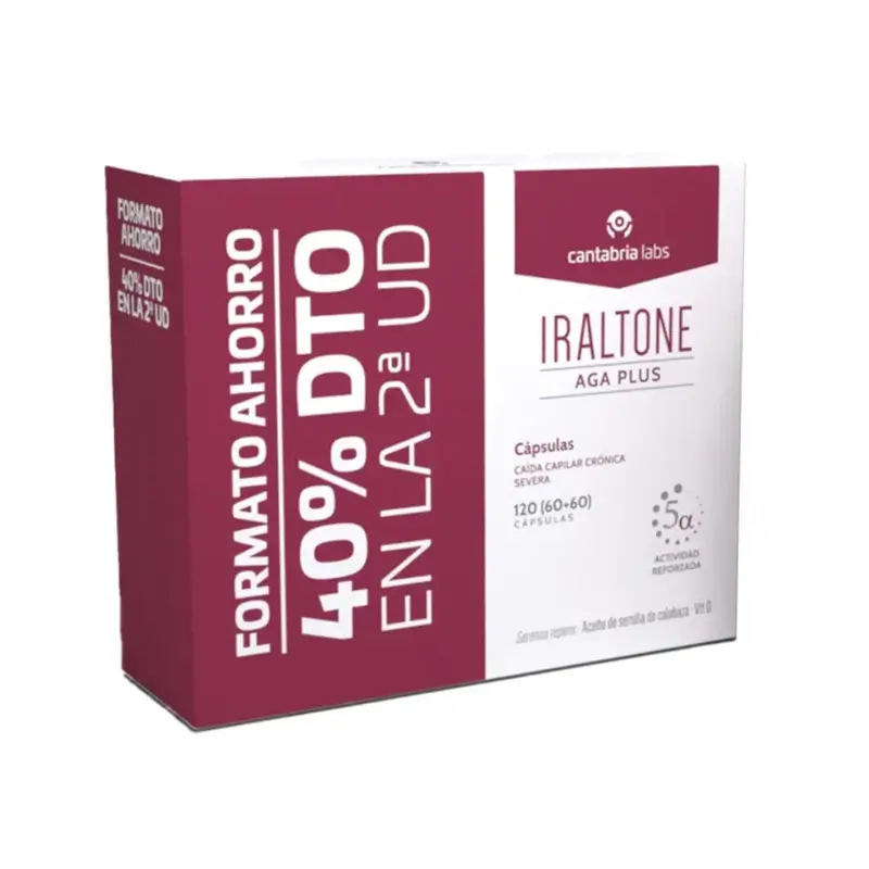 Iraltone Duplo Aga Plus Pack Poupança, 120 cápsulas (Cistitone)