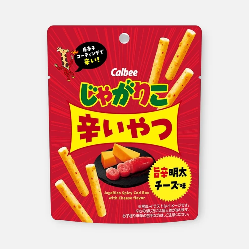 Calbee Jagarico Spicy Cod Roe & Cheese 38g