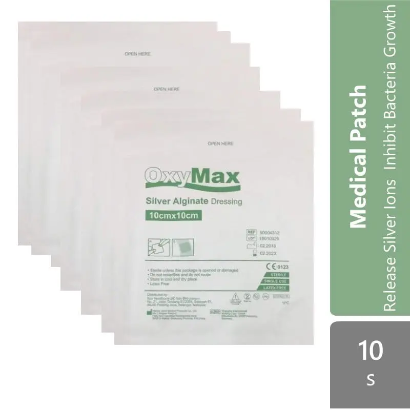 Oxymax Silver Alginate Dressing 10cm X 10cm 10s