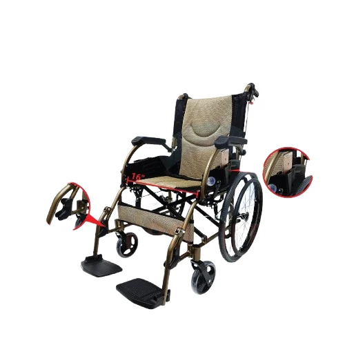 Prolife Aluminium Light Weight Wheelchair Gold Canvas WPL-863LAJ-C100
