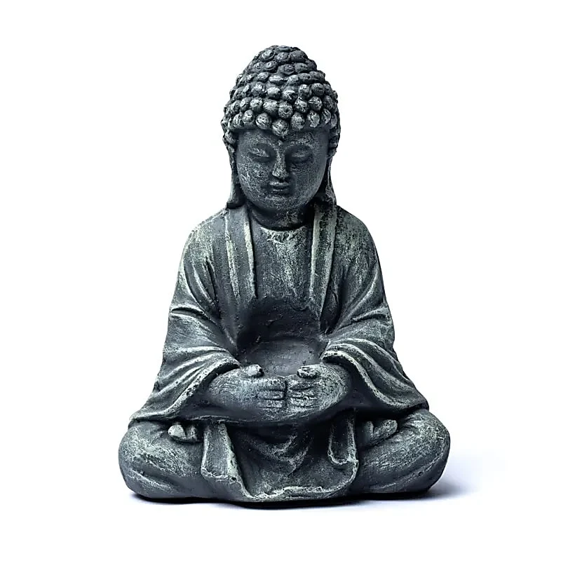 Buddha lasisella tuikkukipolla 28cm