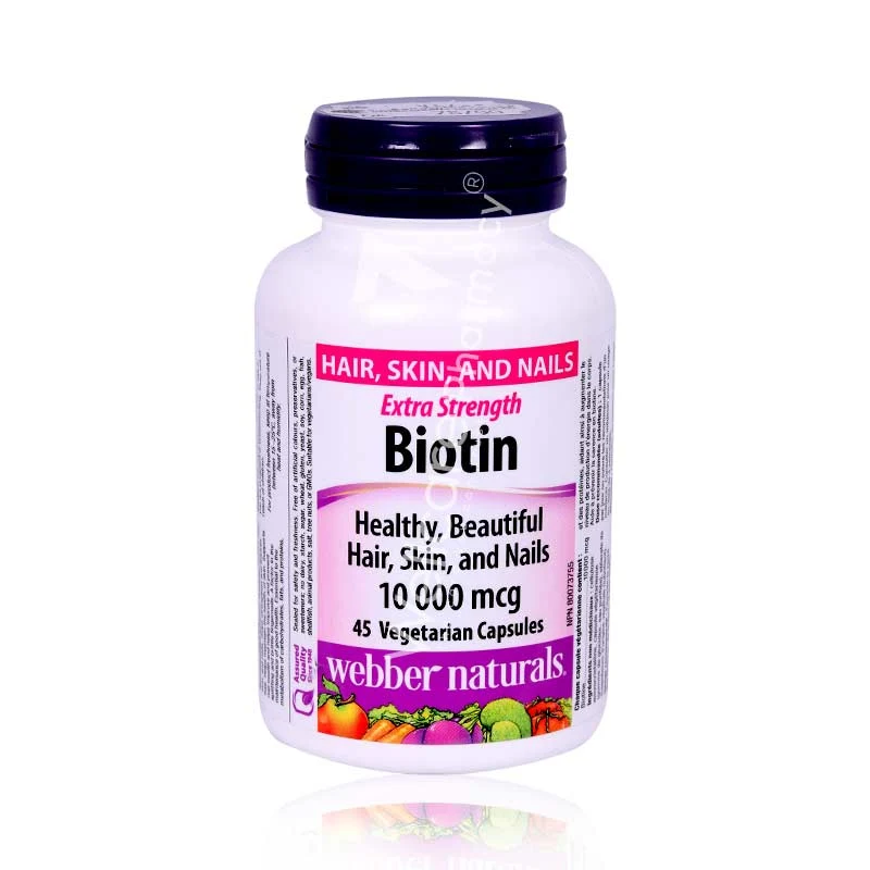 Webber Naturals Biotin 10000mcg Capsules 45'S