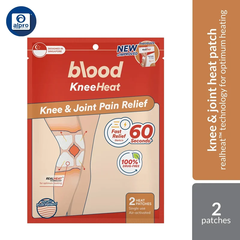 Blood KneeHeat 2s | Heat Therapy Pain Relief and Long-lasting Heat up to 12hrs