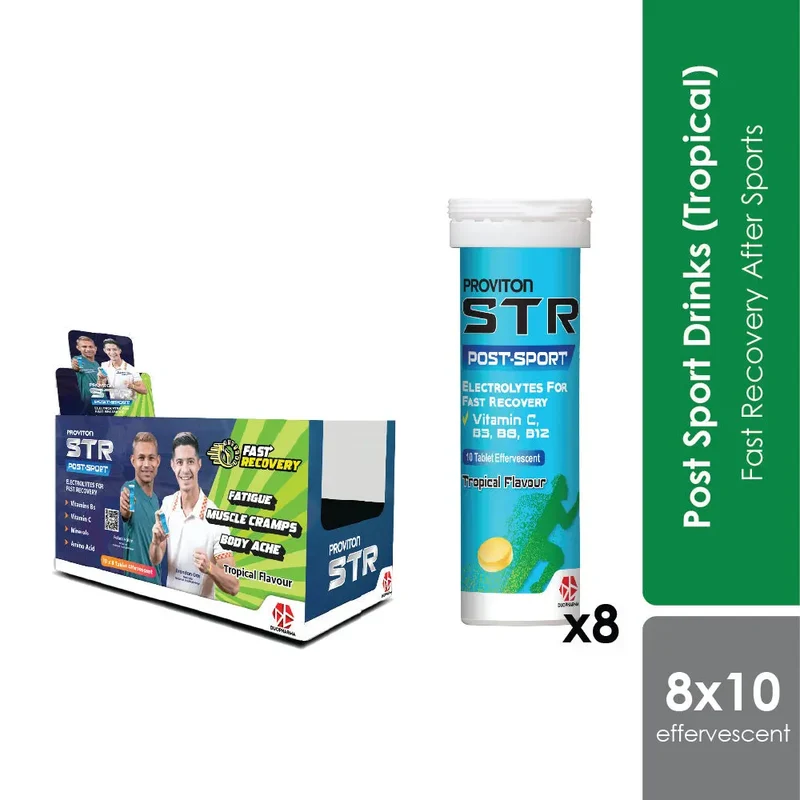 Proviton STR Post-Sports Effervescent Tropical 8X10s | Fast Recovery After Sports