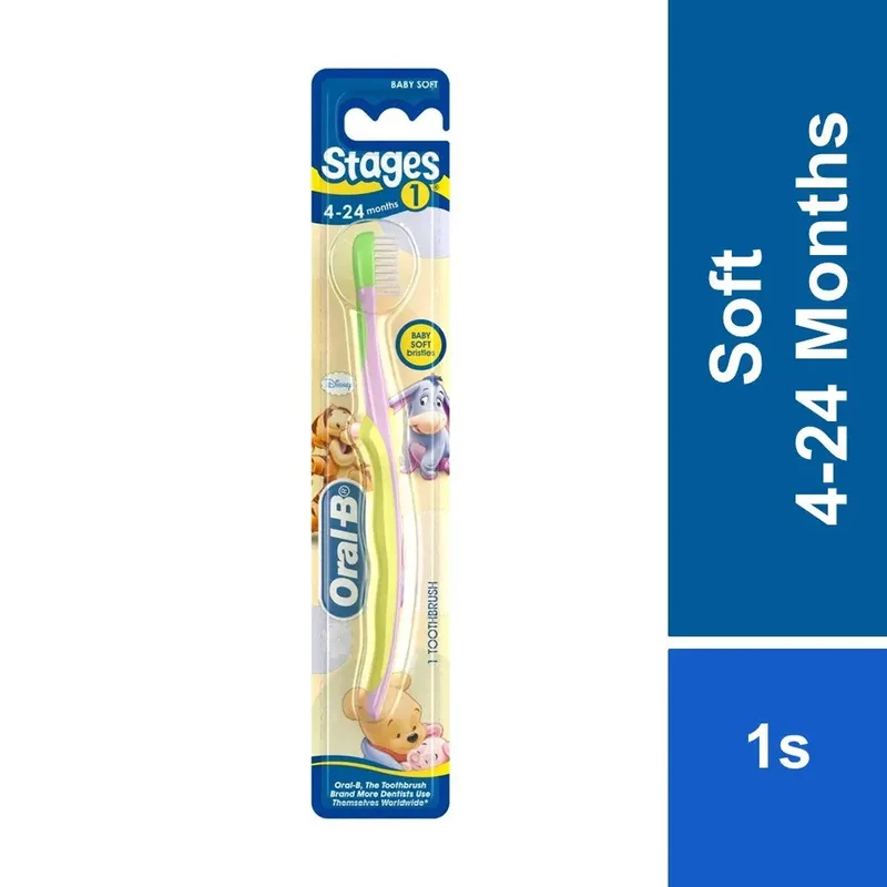 Oral B Toothbrush Stages1 4-24Months Baby Soft 1s