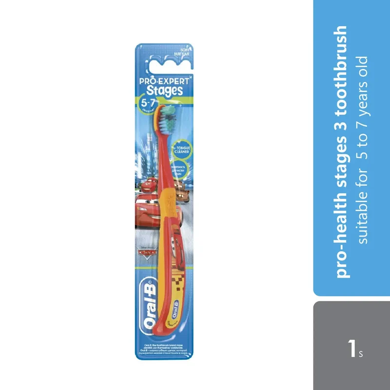Oral B Toothbrush Stages 3 5 - 7 Years Soft 1s | Soft Bristles For Gentle Cleaning